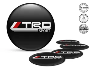 Toyota TRD Hub Cap Sticker Style Custom Dome Logos